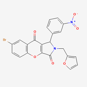 7-Bromo-2-(furan-2-ylmethyl)-1-(3-nitrophenyl)-1,2-dihydrochromeno[2,3-c]pyrrole-3,9-dione