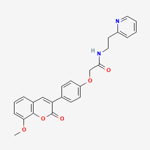 molecular formula C25H22N2O5 B11135968 2-[4-(8-methoxy-2-oxo-2H-chromen-3-yl)phenoxy]-N-[2-(2-pyridyl)ethyl]acetamide 