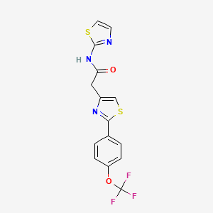 N-(1,3-thiazol-2-yl)-2-{2-[4-(trifluoromethoxy)phenyl]-1,3-thiazol-4-yl}acetamide