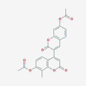 8'-methyl-2,2'-dioxo-2H,2'H-3,4'-bichromene-7,7'-diyl diacetate