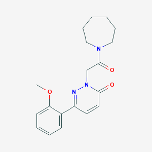 molecular formula C19H23N3O3 B11135991 2-[2-(1-azepanyl)-2-oxoethyl]-6-(2-methoxyphenyl)-3(2H)-pyridazinone 