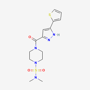 N~1~,N~1~-dimethyl-4-{[5-(2-thienyl)-1H-pyrazol-3-yl]carbonyl}tetrahydro-1(2H)-pyrazinesulfonamide