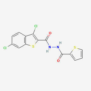 3,6-dichloro-N'-(thiophen-2-ylcarbonyl)-1-benzothiophene-2-carbohydrazide