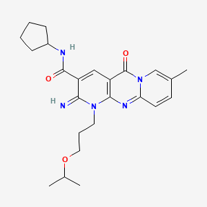 2-Imino-1-(3-isopropoxy-propyl)-6-methyl-10-oxo-1,10-dihydro-2H-1,9,10a-triaza-anthracene-3-carbox ylic acid cyclopentylamide