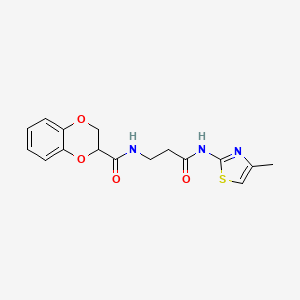 N~2~-{3-[(4-methyl-1,3-thiazol-2-yl)amino]-3-oxopropyl}-2,3-dihydro-1,4-benzodioxine-2-carboxamide