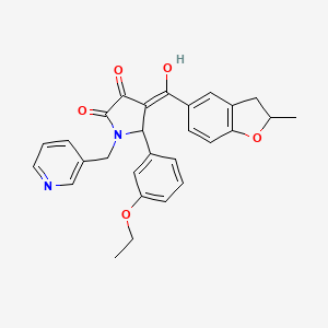 5-(3-ethoxyphenyl)-3-hydroxy-4-[(2-methyl-2,3-dihydro-1-benzofuran-5-yl)carbonyl]-1-(pyridin-3-ylmethyl)-1,5-dihydro-2H-pyrrol-2-one