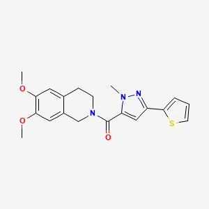 [6,7-dimethoxy-3,4-dihydro-2(1H)-isoquinolinyl][1-methyl-3-(2-thienyl)-1H-pyrazol-5-yl]methanone