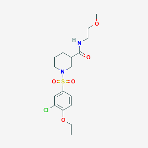 molecular formula C17H25ClN2O5S B11136083 1-[(3-chloro-4-ethoxyphenyl)sulfonyl]-N-(2-methoxyethyl)piperidine-3-carboxamide 