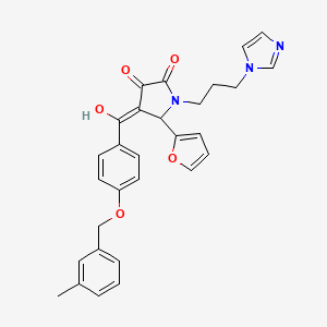 5-(furan-2-yl)-3-hydroxy-1-[3-(1H-imidazol-1-yl)propyl]-4-({4-[(3-methylbenzyl)oxy]phenyl}carbonyl)-1,5-dihydro-2H-pyrrol-2-one