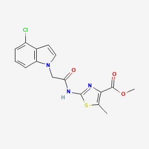 methyl 2-{[(4-chloro-1H-indol-1-yl)acetyl]amino}-5-methyl-1,3-thiazole-4-carboxylate