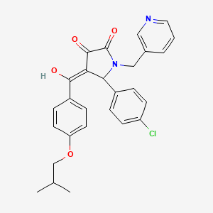 5-(4-chlorophenyl)-3-hydroxy-4-{[4-(2-methylpropoxy)phenyl]carbonyl}-1-(pyridin-3-ylmethyl)-1,5-dihydro-2H-pyrrol-2-one