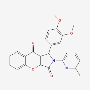 1-(3,4-Dimethoxyphenyl)-2-(6-methylpyridin-2-yl)-1,2-dihydrochromeno[2,3-c]pyrrole-3,9-dione