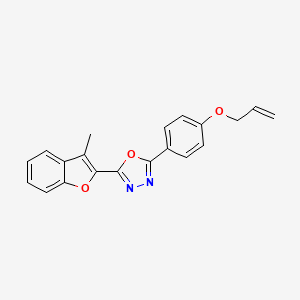 2-(3-Methyl-1-benzofuran-2-yl)-5-[4-(prop-2-en-1-yloxy)phenyl]-1,3,4-oxadiazole