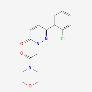 molecular formula C16H16ClN3O3 B11136167 6-(2-chlorophenyl)-2-[2-(morpholin-4-yl)-2-oxoethyl]pyridazin-3(2H)-one 