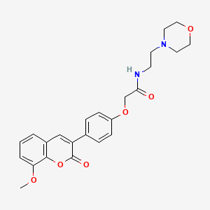 2-[4-(8-methoxy-2-oxo-2H-chromen-3-yl)phenoxy]-N-[2-(morpholin-4-yl)ethyl]acetamide