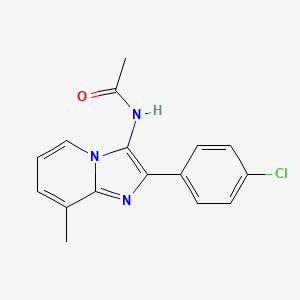 N-[2-(4-chlorophenyl)-8-methylimidazo[1,2-a]pyridin-3-yl]acetamide