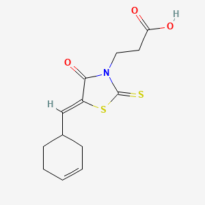 3-[(5Z)-5-(cyclohex-3-en-1-ylmethylidene)-4-oxo-2-thioxo-1,3-thiazolidin-3-yl]propanoic acid