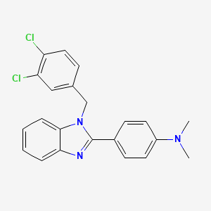 molecular formula C22H19Cl2N3 B11136195 4-[1-(3,4-dichlorobenzyl)-1H-benzimidazol-2-yl]-N,N-dimethylaniline 