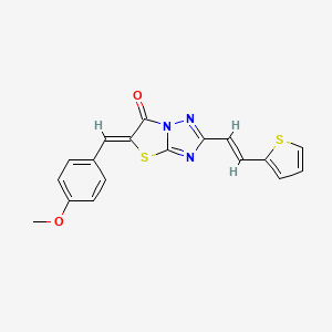 (5Z)-5-(4-methoxybenzylidene)-2-[(E)-2-(thiophen-2-yl)ethenyl][1,3]thiazolo[3,2-b][1,2,4]triazol-6(5H)-one