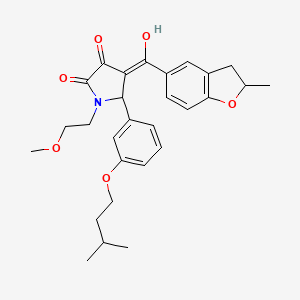 3-hydroxy-1-(2-methoxyethyl)-5-[3-(3-methylbutoxy)phenyl]-4-[(2-methyl-2,3-dihydro-1-benzofuran-5-yl)carbonyl]-1,5-dihydro-2H-pyrrol-2-one