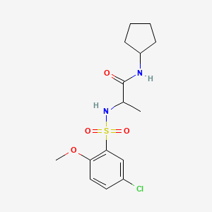 N~2~-[(5-chloro-2-methoxyphenyl)sulfonyl]-N-cyclopentylalaninamide