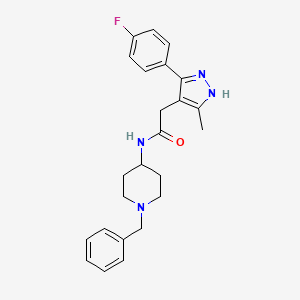 N-(1-benzylpiperidin-4-yl)-2-[5-(4-fluorophenyl)-3-methyl-1H-pyrazol-4-yl]acetamide