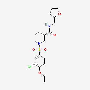 1-(3-Chloro-4-ethoxybenzenesulfonyl)-N-[(oxolan-2-YL)methyl]piperidine-3-carboxamide