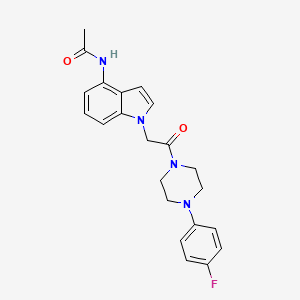 N-(1-{2-[4-(4-fluorophenyl)piperazino]-2-oxoethyl}-1H-indol-4-yl)acetamide