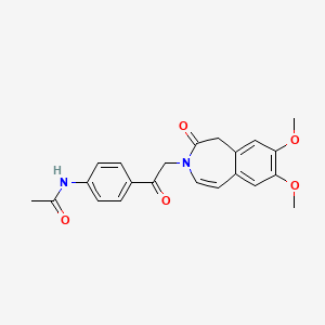 N-{4-[(7,8-dimethoxy-2-oxo-1,2-dihydro-3H-3-benzazepin-3-yl)acetyl]phenyl}acetamide