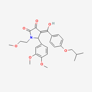 5-(3,4-dimethoxyphenyl)-3-hydroxy-1-(2-methoxyethyl)-4-{[4-(2-methylpropoxy)phenyl]carbonyl}-1,5-dihydro-2H-pyrrol-2-one