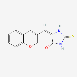 molecular formula C13H10N2O2S B11136370 (5E)-5-(2H-chromen-3-ylmethylidene)-2-thioxoimidazolidin-4-one 