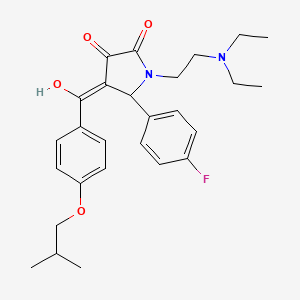 1-[2-(diethylamino)ethyl]-5-(4-fluorophenyl)-3-hydroxy-4-{[4-(2-methylpropoxy)phenyl]carbonyl}-1,5-dihydro-2H-pyrrol-2-one