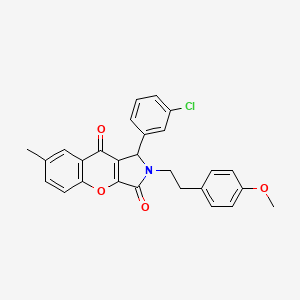 1-(3-Chlorophenyl)-2-[2-(4-methoxyphenyl)ethyl]-7-methyl-1,2-dihydrochromeno[2,3-c]pyrrole-3,9-dione