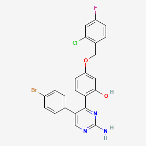 2-[2-Amino-5-(4-bromophenyl)-4-pyrimidinyl]-5-[(2-chloro-4-fluorobenzyl)oxy]phenol