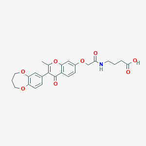 4-[({[3-(3,4-dihydro-2H-1,5-benzodioxepin-7-yl)-2-methyl-4-oxo-4H-chromen-7-yl]oxy}acetyl)amino]butanoic acid