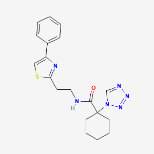 N-[2-(4-phenyl-1,3-thiazol-2-yl)ethyl]-1-(1H-1,2,3,4-tetraazol-1-yl)-1-cyclohexanecarboxamide