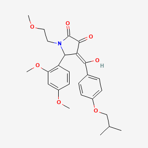 5-(2,4-dimethoxyphenyl)-3-hydroxy-1-(2-methoxyethyl)-4-{[4-(2-methylpropoxy)phenyl]carbonyl}-1,5-dihydro-2H-pyrrol-2-one