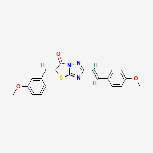 (5Z)-5-(3-methoxybenzylidene)-2-[(E)-2-(4-methoxyphenyl)ethenyl][1,3]thiazolo[3,2-b][1,2,4]triazol-6(5H)-one