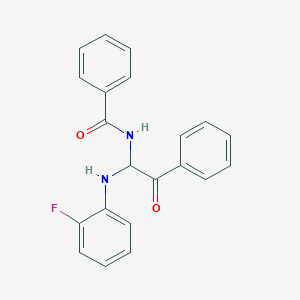 N-{1-[(2-fluorophenyl)amino]-2-oxo-2-phenylethyl}benzamide