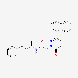 molecular formula C26H25N3O2 B11136471 N~1~-(1-methyl-3-phenylpropyl)-2-[3-(1-naphthyl)-6-oxo-1(6H)-pyridazinyl]acetamide 