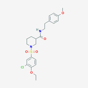 1-(3-Chloro-4-ethoxybenzenesulfonyl)-N-[2-(4-methoxyphenyl)ethyl]piperidine-3-carboxamide