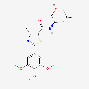 molecular formula C20H28N2O5S B11136512 N-[(2R)-1-hydroxy-4-methylpentan-2-yl]-4-methyl-2-(3,4,5-trimethoxyphenyl)-1,3-thiazole-5-carboxamide 