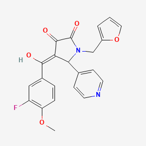 4-[(3-fluoro-4-methoxyphenyl)carbonyl]-1-(furan-2-ylmethyl)-3-hydroxy-5-(pyridin-4-yl)-1,5-dihydro-2H-pyrrol-2-one