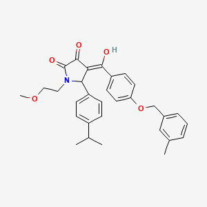 3-hydroxy-1-(2-methoxyethyl)-4-({4-[(3-methylbenzyl)oxy]phenyl}carbonyl)-5-[4-(propan-2-yl)phenyl]-1,5-dihydro-2H-pyrrol-2-one