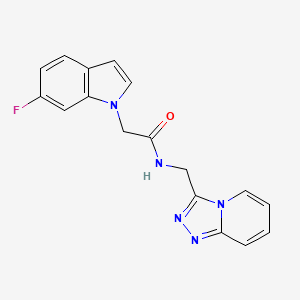 2-(6-fluoro-1H-indol-1-yl)-N-([1,2,4]triazolo[4,3-a]pyridin-3-ylmethyl)acetamide