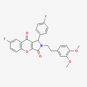 2-[2-(3,4-Dimethoxyphenyl)ethyl]-7-fluoro-1-(4-fluorophenyl)-1,2-dihydrochromeno[2,3-c]pyrrole-3,9-dione