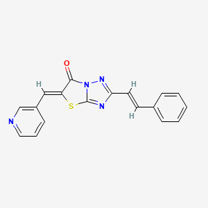 (5Z)-2-[(E)-2-phenylethenyl]-5-(pyridin-3-ylmethylidene)[1,3]thiazolo[3,2-b][1,2,4]triazol-6(5H)-one