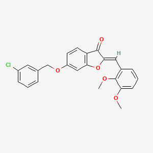 (2Z)-6-[(3-chlorobenzyl)oxy]-2-(2,3-dimethoxybenzylidene)-1-benzofuran-3(2H)-one