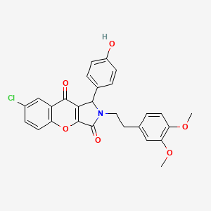 7-Chloro-2-[2-(3,4-dimethoxyphenyl)ethyl]-1-(4-hydroxyphenyl)-1,2-dihydrochromeno[2,3-c]pyrrole-3,9-dione