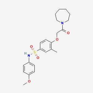 4-[2-(azepan-1-yl)-2-oxoethoxy]-N-(4-methoxyphenyl)-3-methylbenzenesulfonamide